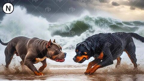 Rottweiler Puppy vs Pitbull puppy