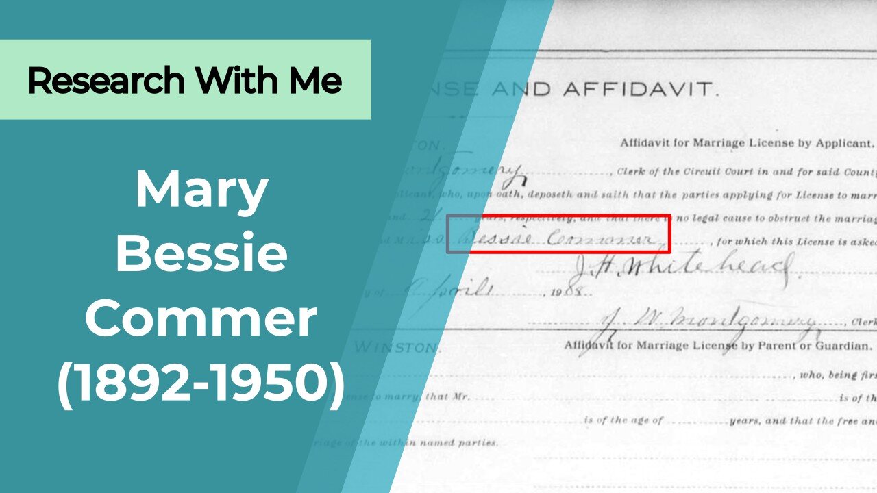 Research with me: Mary Bessie Commer (1892-1950)