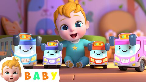 Ten Little Buses Song | Nursery Rhymes & Kids Songs