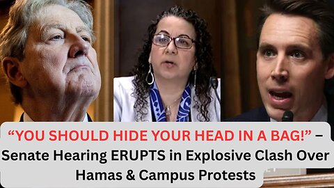 Sen Kennedy & Josh Hawley GOES OFF on Angry Arab American Professor Over Hamas & Campus Protests