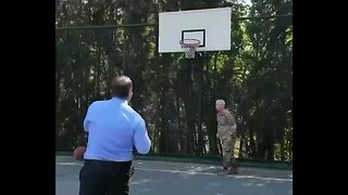 Ex Al-Qaeda leader, now president of Syria, playing basketball with the commander of CENTCOM