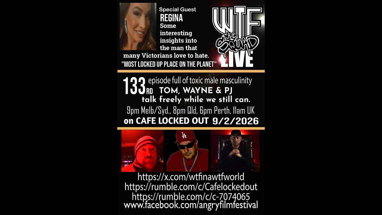 WTF LIVE 133 - Reggie talks about DA.