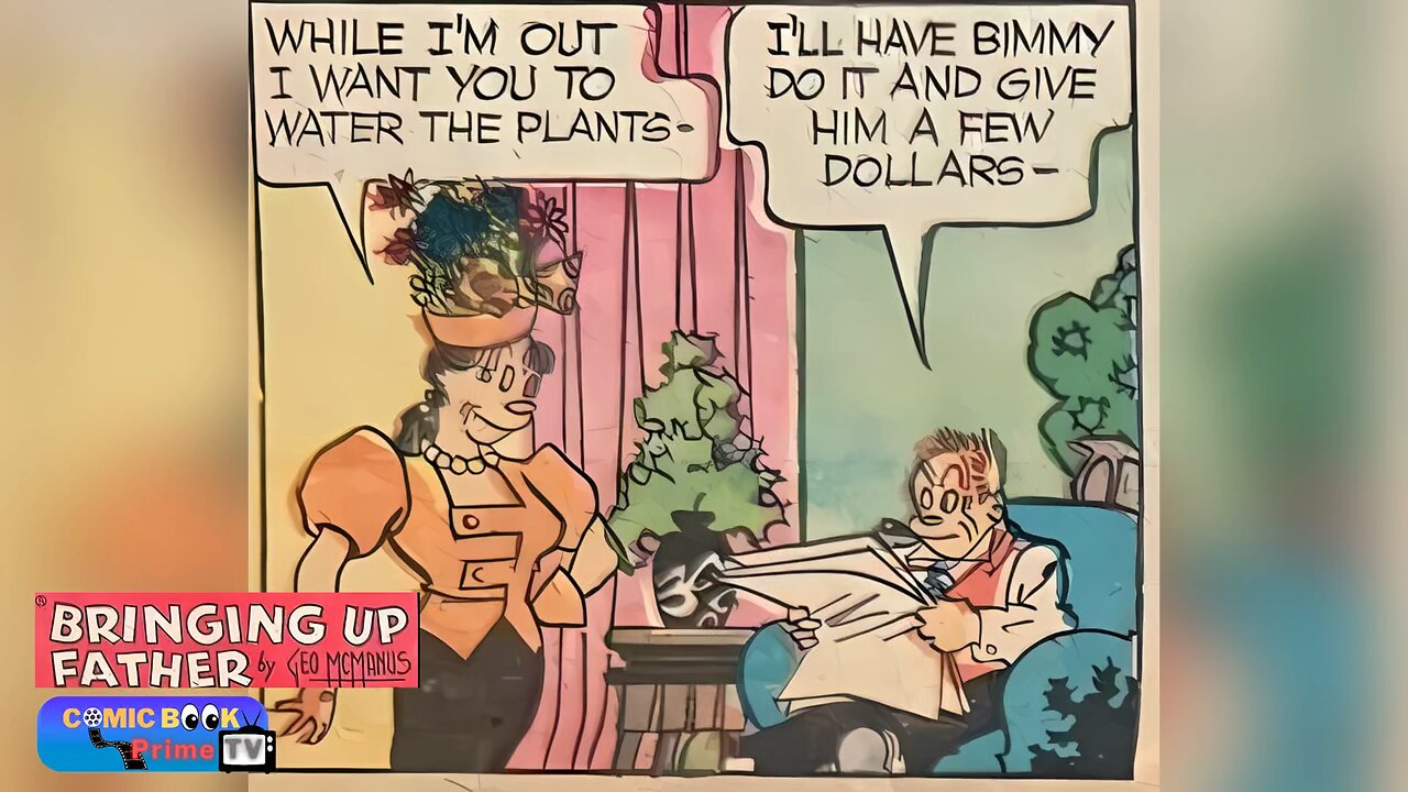 Water the plants, Bringing up father by George McManus Jiggs and Maggie #shorts #comics #funnyvideo