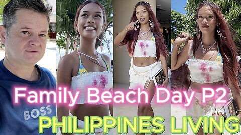 🇵🇭 Filipina Beauty Beach Model Family Day Alona Bohol Island! Off Grid Morena Living Philippines