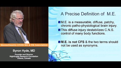 "Myalgic Encephalomyelitis" (aka Enteroviral Encephalomyelitis) causes a brain injury. M.E. is "NOT" the same as "Chronic Fatigue Syndrome", or "ME/CFS" Symptom-Based "Unexplained Fatigue State" Criterias