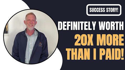 "This coaching definitely is worth 20 TIMES MORE than I paid!" Says Rudolf