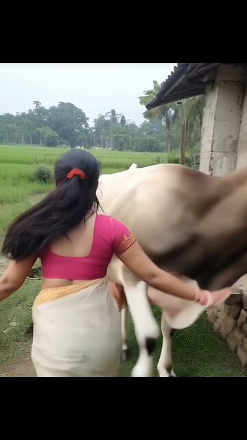 Cow Gets Naughty with Woman Very FUNNY 🤣