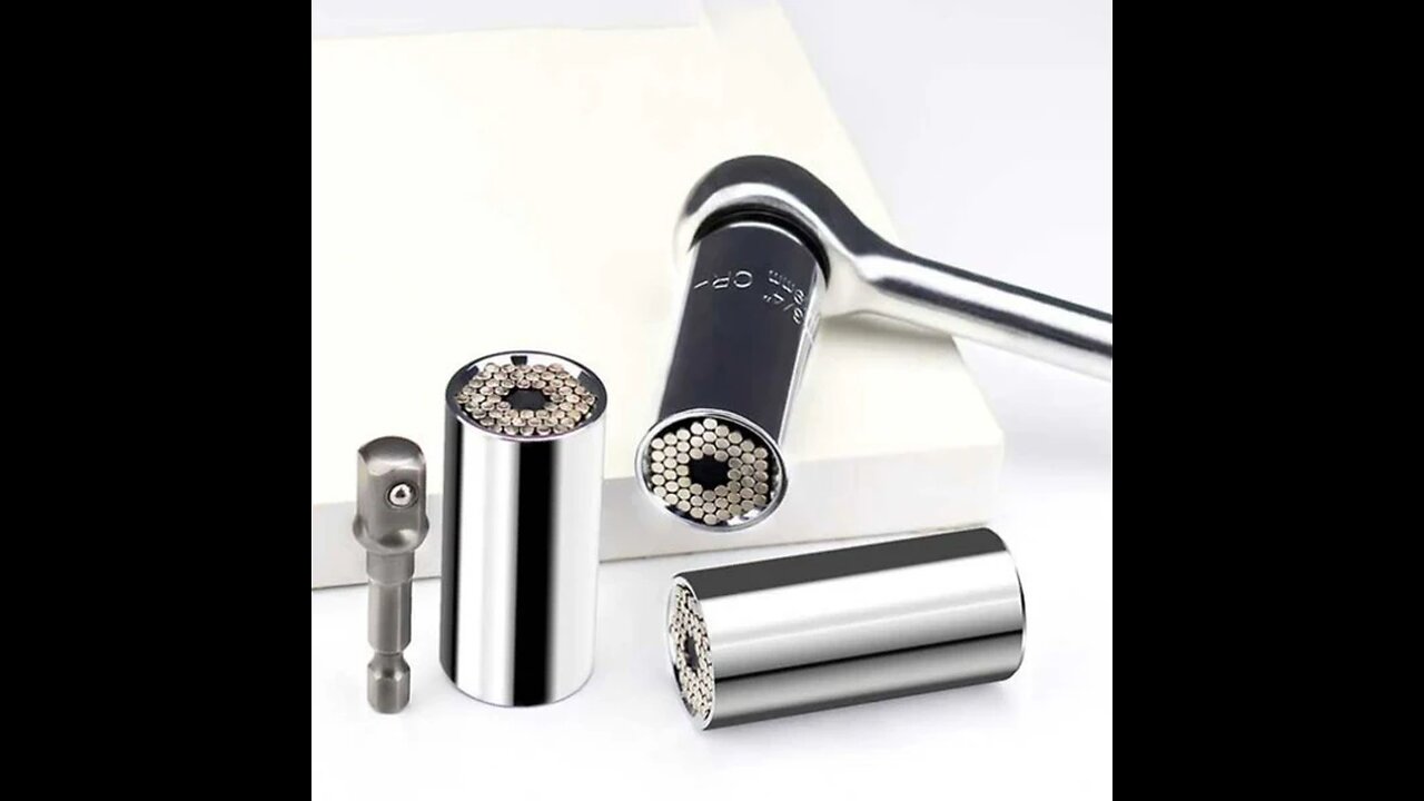 Universal Socket Wrench, with Adjusting Adapter, Grip 7mm-19mm, for Screws, Nuts, Blots & More