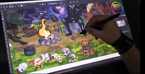 Drawing Grassy Ground (Timelapse)