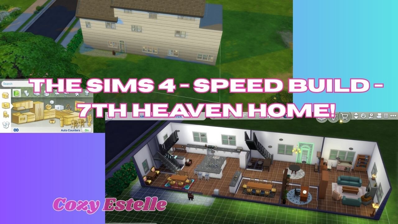 7th Heaven House Speed Build – Estelle Builds The Sims 4 Gameplay