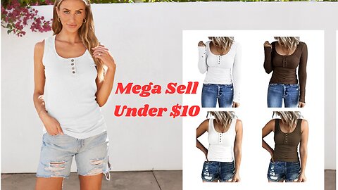 Must-Have Summer Tank Tops 2025 | Casual & Cute Sleeveless Henley Shirts for Vacation!