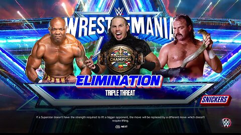 WWE 2k23 3WayElimination Shelton Benjamin vs Matt Hardy(c) vs Jake Roberts