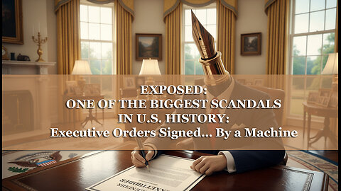 EXPOSED! ONE OF THE BIGGEST SCANDALS IN U.S. HISTORY: Executive Orders Signed… By a Machine