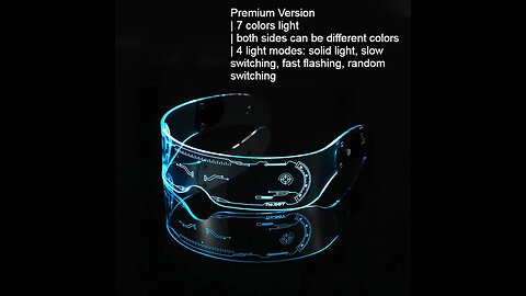 LED Glowing Decorative Glasses, with Future Technology Sense, for Party, Birthday, Holiday, Wedding