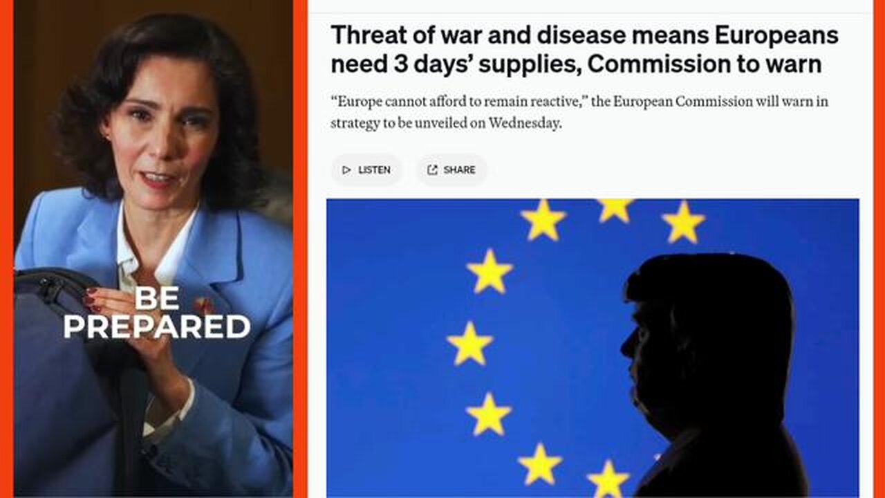 EU video with harsh warning to citizens: 72-hour emergency kit for the current war risk
