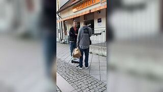 Russian guy Knocks out a Swedish Drug Addict