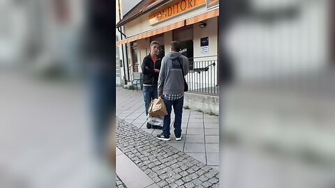 Russian guy Knocks out a Swedish Drug Addict