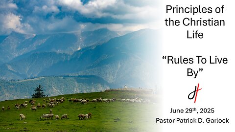 The Book of 1 Peter 5:6-11 - "Rules To Live By"