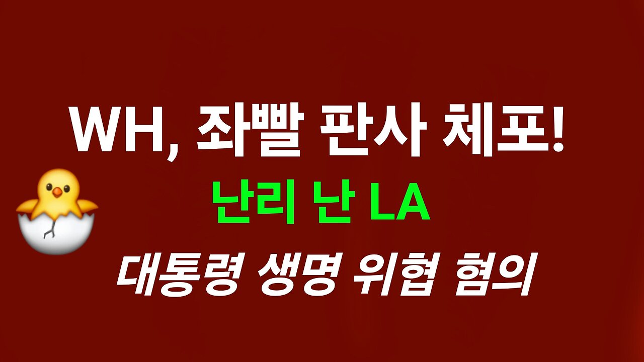 WH, 좌빨 판사 전격 체포! 250609