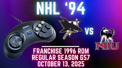 NHL '94 Franchise League (1996) - Huskies (niuhuskie224) at Sharks (Len) {Genesis} Game 57