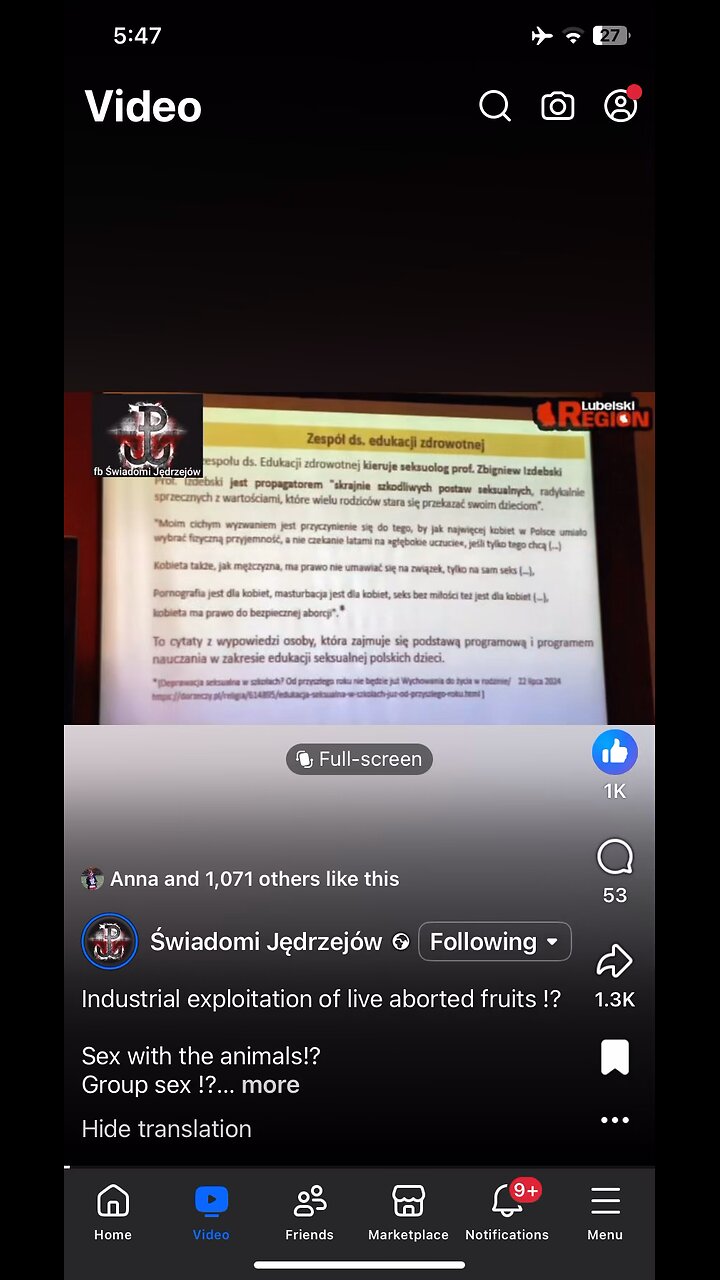 In Polish pro life , sex education