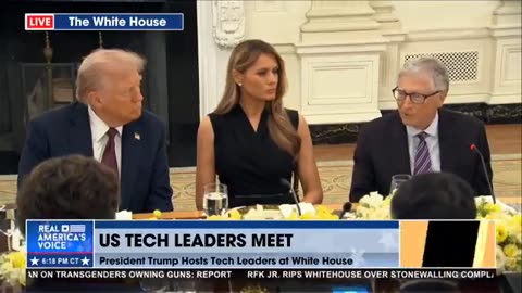 Bill Gates, alongside President Trump said he is in talks about vaccines and gene editing.