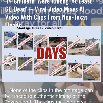 Fact Check: Video Does NOT Show Texas Flooding In Which '14 Childern' Were Among 'At Least 60 Dead'