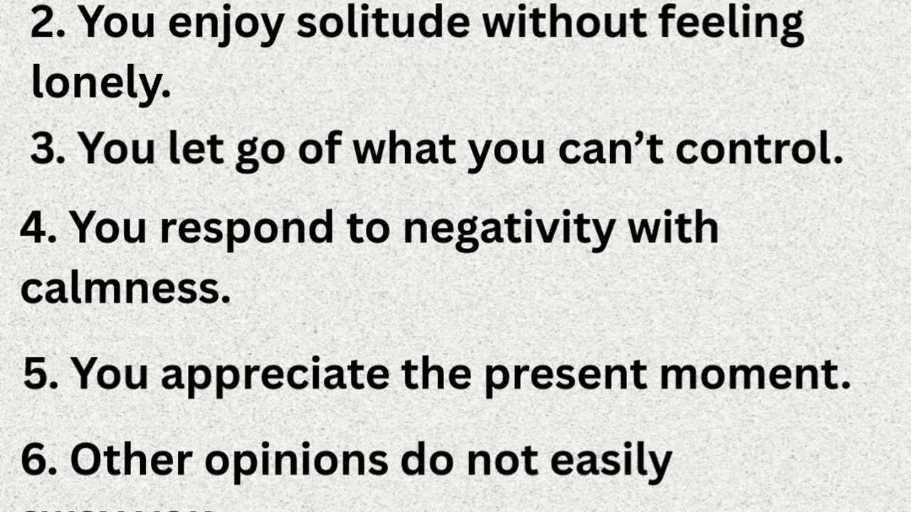 7 Signs of Inner Piece.