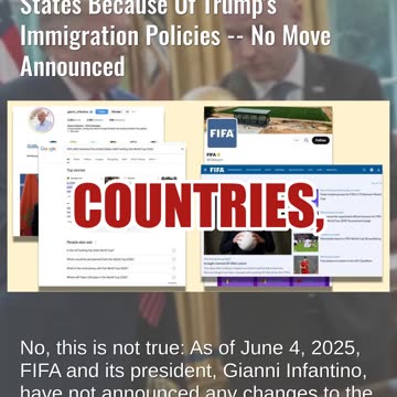 Fact Check: FIFA Did NOT Move The World Cup 2026 From The United States -- No Move Announced