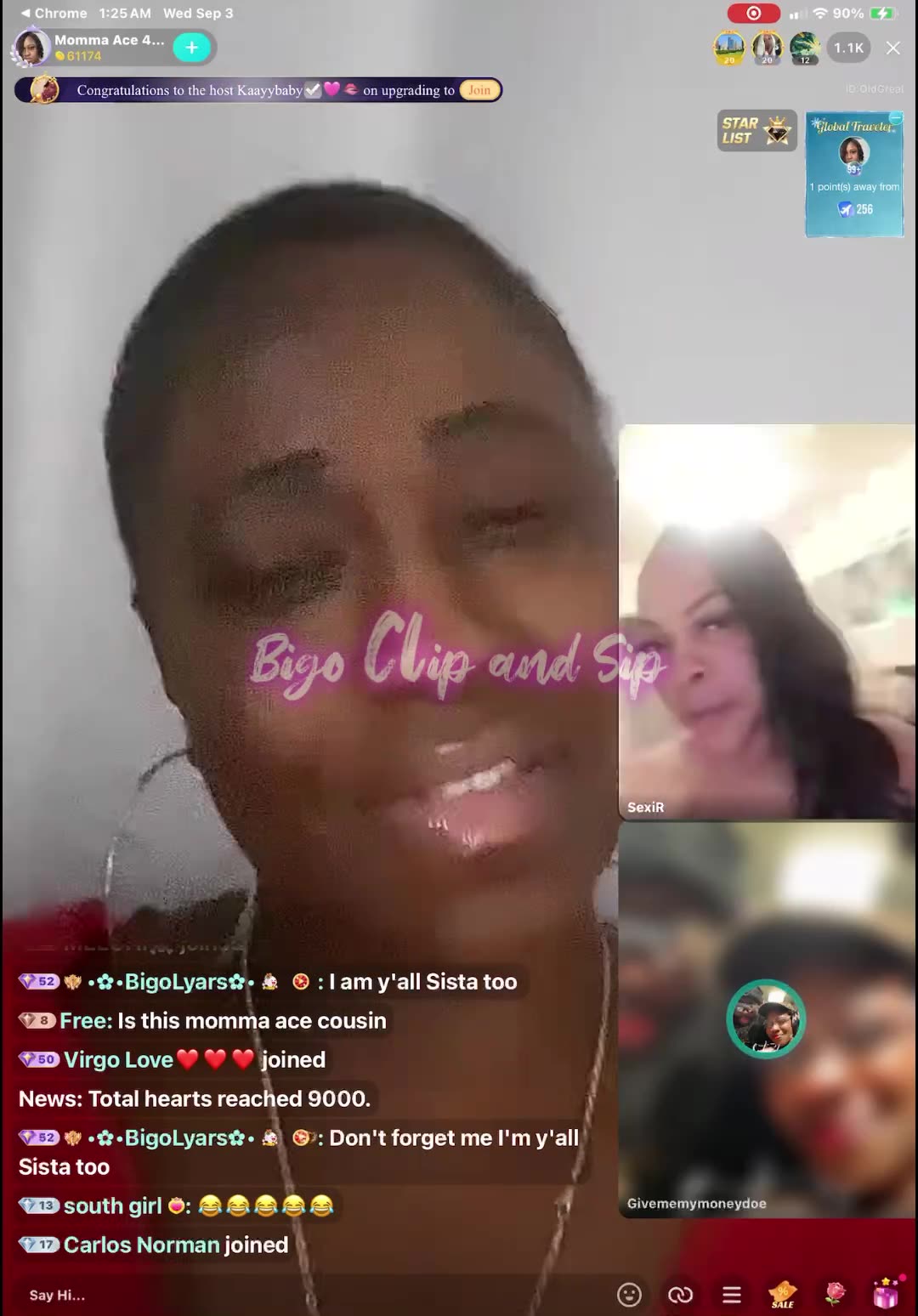 Aces mom Aunt Rhonda n Holly-Holly wants Rhonda # Ace mom face was priceless 9/2/25 #bigoclipandsip