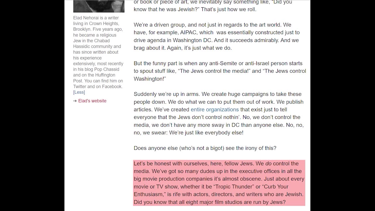 The Dangers of The Jewish Media Shot