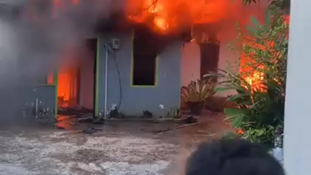 Just woke up there's fire