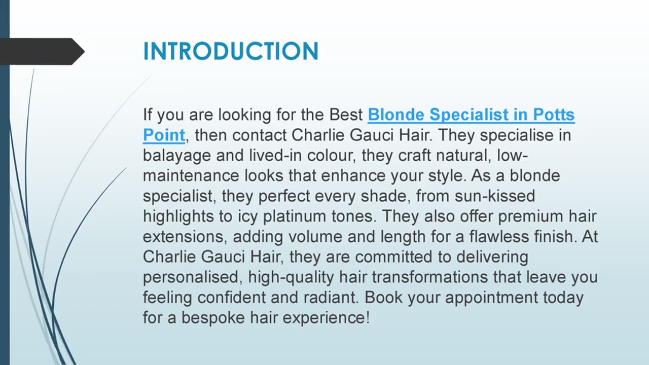 Best Blonde Specialist in Potts Point
