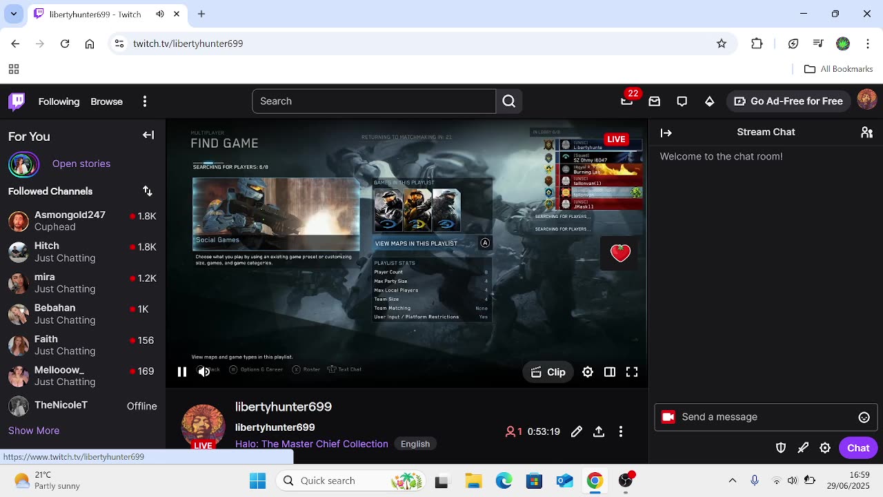Halo Live Stream