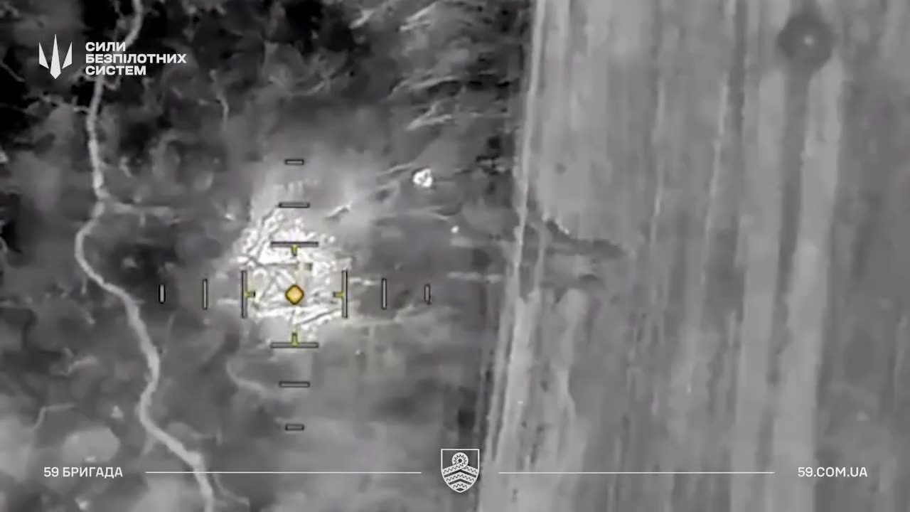 Nemesis drone in action: Russian T-72 ends up as a burning wreck