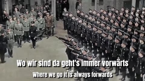 SS MARSCHIERT IN FEINDESLAND WW2 color Footage