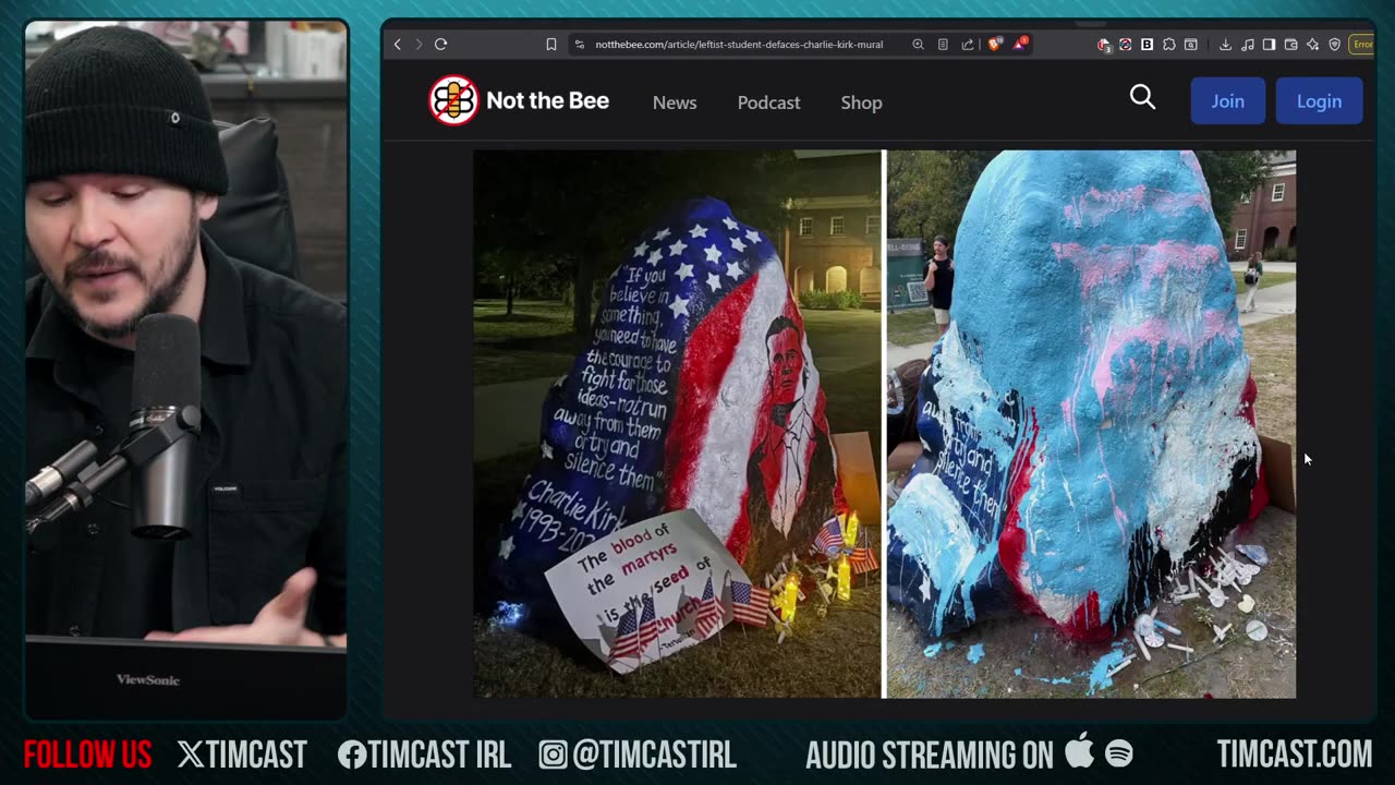 Liberals Desecrate Charlie Kirk Memorial, Gloat Over Assassination | Tim Pool