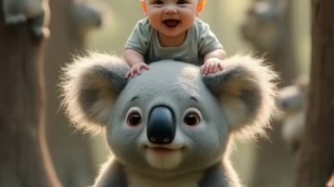 Baby's Epic Fantasy Journey: Riding Through a Magical World!