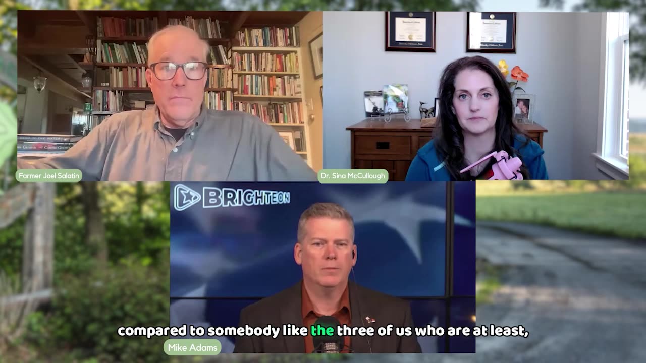 Mike Adams joins Sina McCullough and Joel Salatin