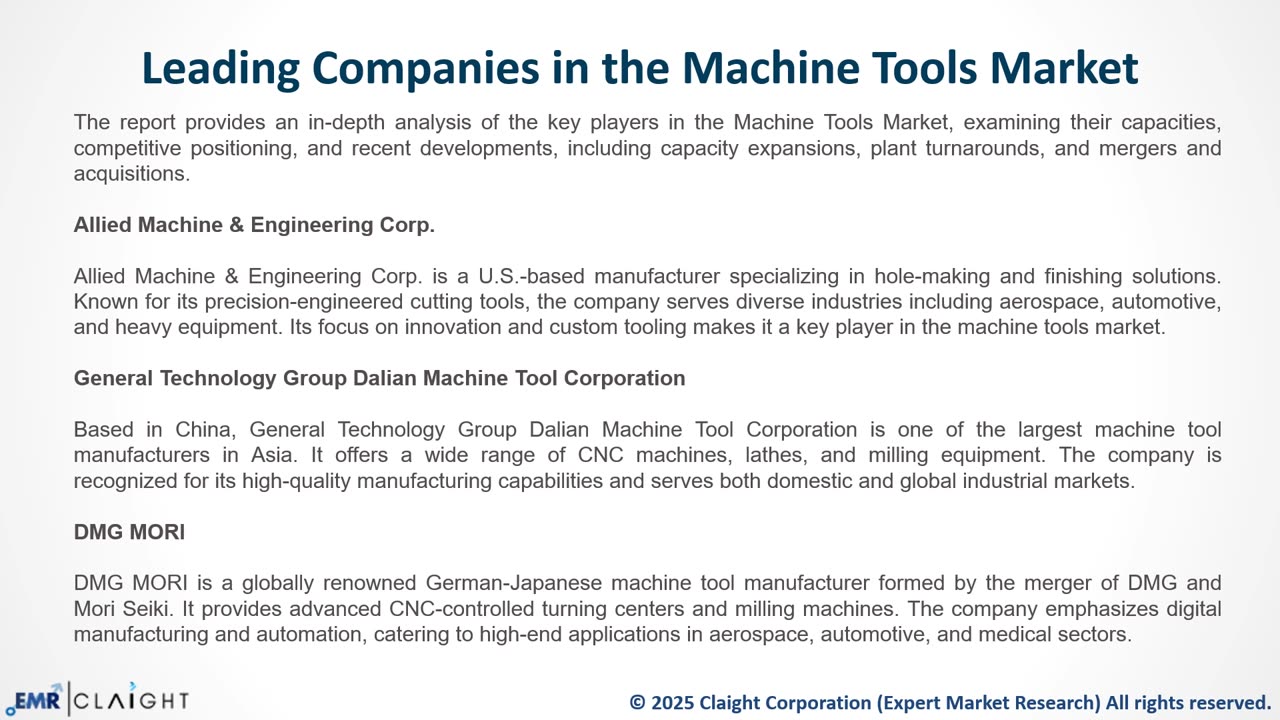 Machine Tools Market Size & Trends 2034