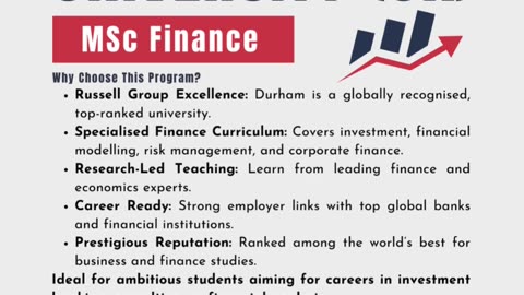 Durham MSc Finance: Global Recognition with Divine Associates Ltd
