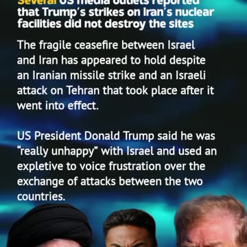 Iran Israel war cease fire angers trump