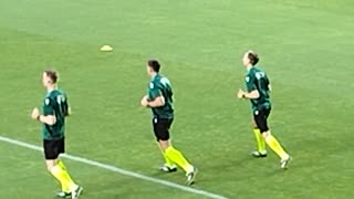 Referee Robert Hennessy (Irl) and his assistants. Spain vs Netherlands 0-1. UEFA EURO U19 FINAL 2025