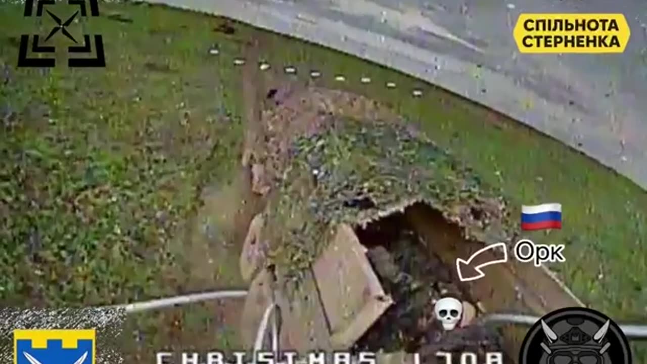 A Ukrainian drone strikes