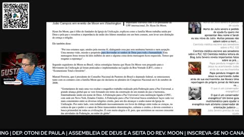 Dep. Otoni de Paula | Assembeia de Deus e a Igreja da Unificacao do Ex-Reverendo Moon