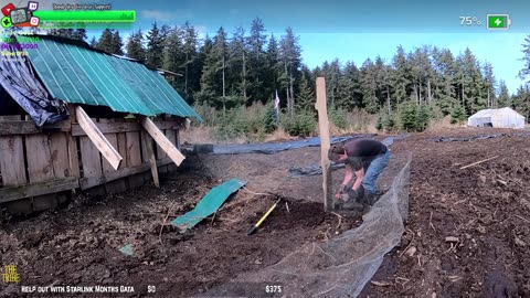 Day 343 Building Twitch's BIGGEST GARDEN HOMESTEAD/ FARMSTEAD REMOTE Isolated ALASKAN Village | !Real !Homestead
