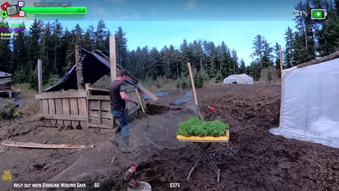 Day 343 Building Twitch's BIGGEST GARDEN HOMESTEAD/ FARMSTEAD REMOTE Isolated ALASKAN Village | !Real !Homestead