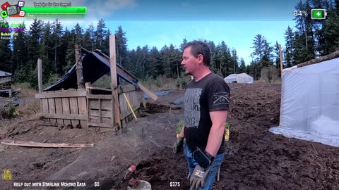 Day 343 Building Twitch's BIGGEST GARDEN HOMESTEAD/ FARMSTEAD REMOTE Isolated ALASKAN Village | !Real !Homestead