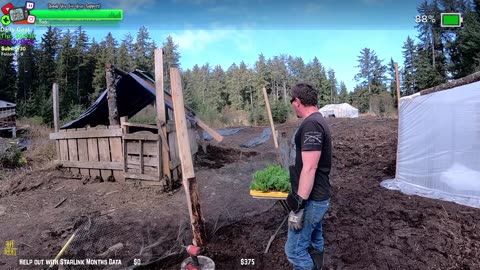 Day 343 Building Twitch's BIGGEST GARDEN HOMESTEAD/ FARMSTEAD REMOTE Isolated ALASKAN Village | !Real !Homestead