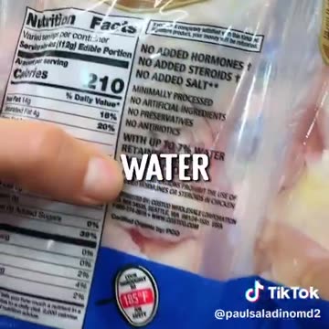 Your chicken is full of chlorine